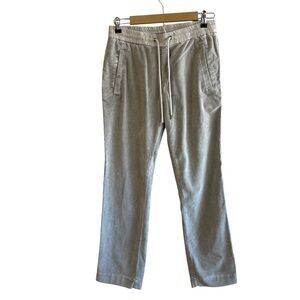 James Perse Men’s 1 Gray Corduroy Drawstring Pants Minimalist Neutral Business